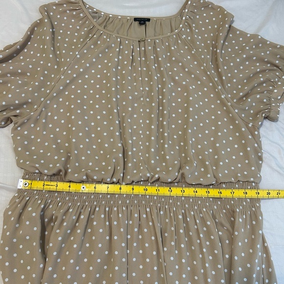 Ann Taylor Tan Polka Dot Maxi Dress - Picture 7 of 7